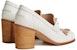 (Women) HERMES Round Toe Slip-On High Heels 'White' H221066Z-91