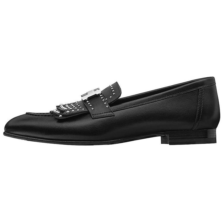 (Women) HERMES Royal Loafer 'Black Calfskin Leather' H201087Z-02