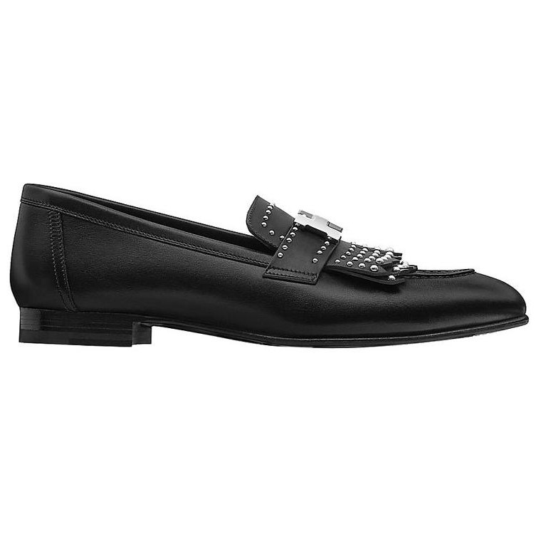 Order (W) HERMES Mocassino ''Pelle di Vitello Nera'' H201087Z-02