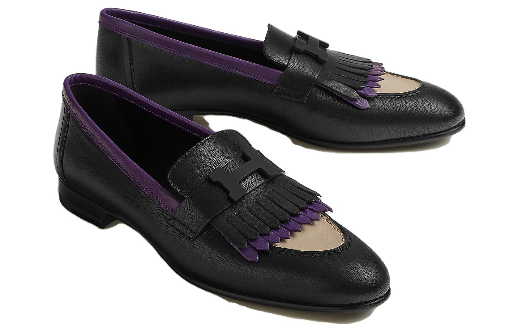Lookbook (W) HERMÈS Mocassin Royal ''Noir Violet'' H232136Z-02