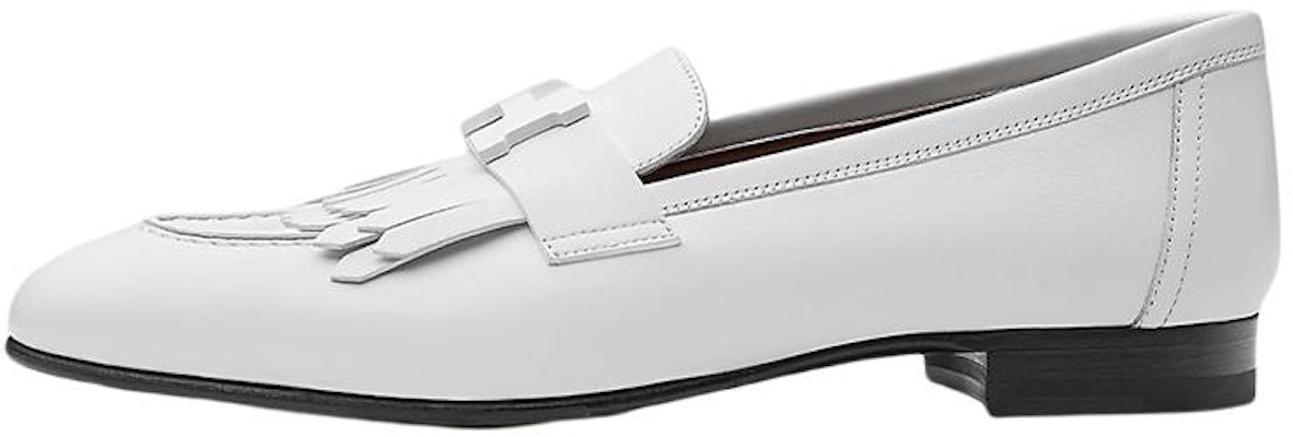 HERMES 愛馬仕 Royal 小牛皮樂福鞋 女款 白 Buy HERMES 愛馬仕 Royal 小牛皮樂福鞋 女款 白