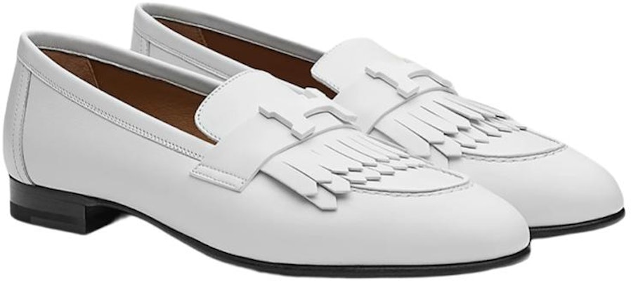 HERMES 愛馬仕 Royal 小牛皮樂福鞋 女款 白 Shop HERMES 愛馬仕 Royal 小牛皮樂福鞋 女款 白