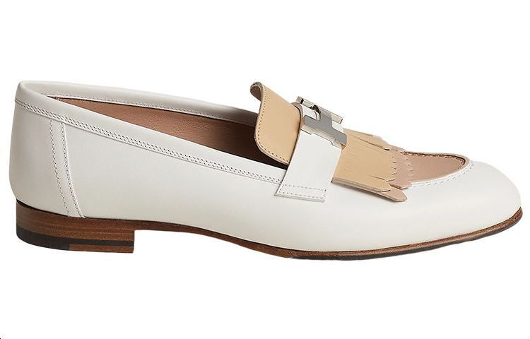 Order HERMES愛馬仕 Royal 皮革 低幫套腳休閒 樂福鞋 女款 白色