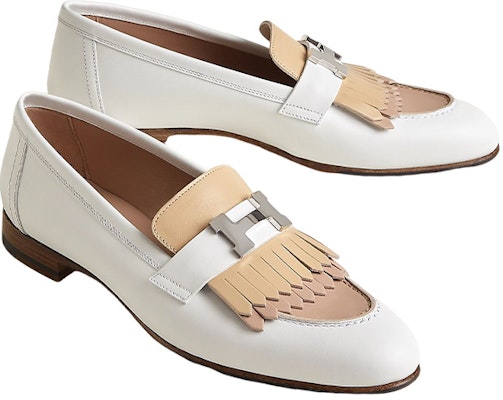 HERMES愛馬仕 Royal 皮革 低幫套腳休閒 樂福鞋 女款 白色 Shop HERMES愛馬仕 Royal 皮革 低幫套腳休閒 樂福鞋 女款 白色