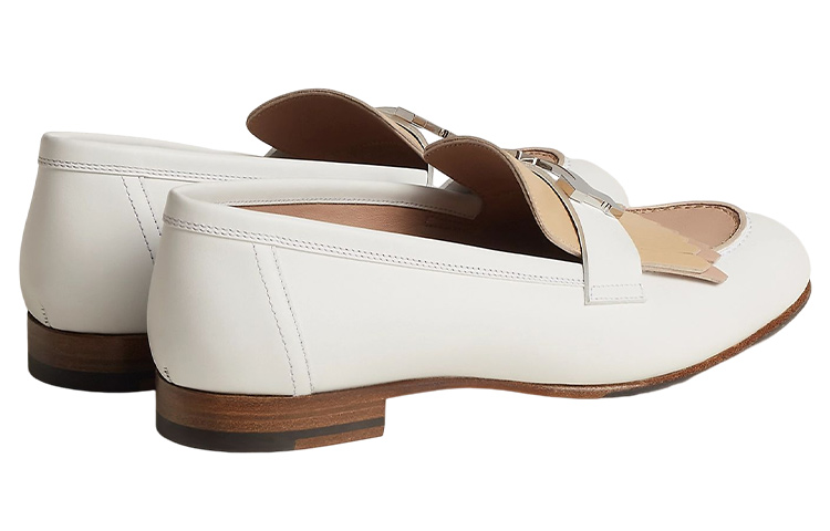 Purchase HERMES愛馬仕 Royal 皮革 低幫套腳休閒 樂福鞋 女款 白色