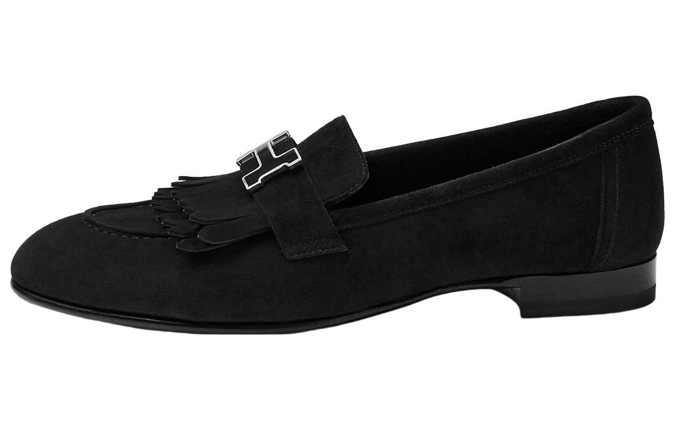(Women) HERMES Royal Loafer Low 'Black Velvet' H222068Z-02
