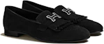 Order (W) HERMES Mocassino Basso ''Black Velvet'' H222068Z-02