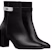 (W) HERMES Saint Germain But Buku Hitam 'Black Calfskin' H182102Z-02