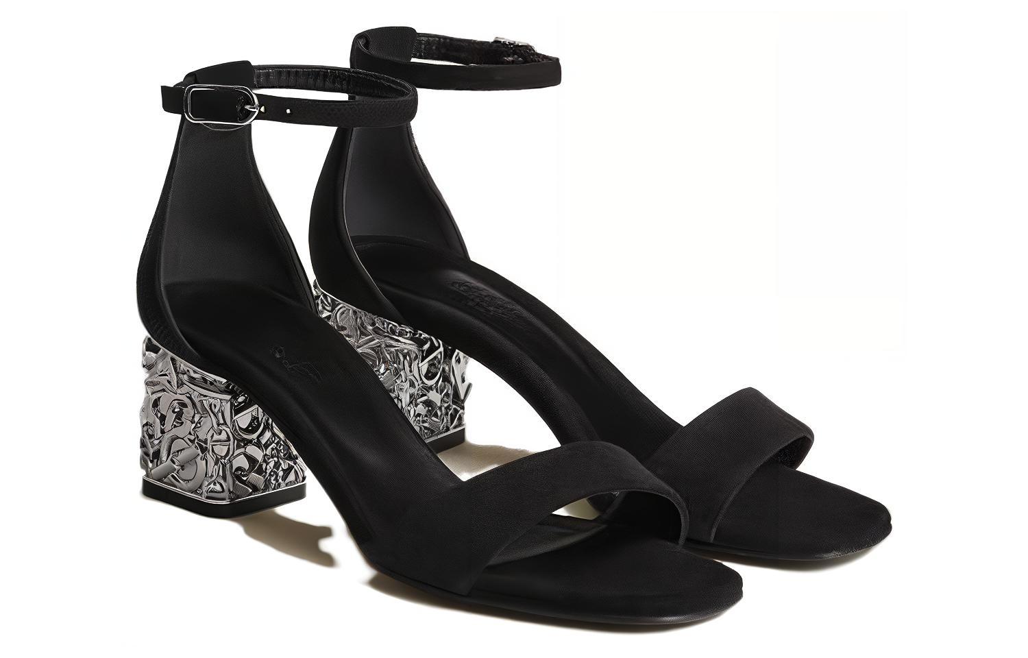 Order HERMES愛馬仕 簡約小眾 一字帶涼鞋 女款 黑色