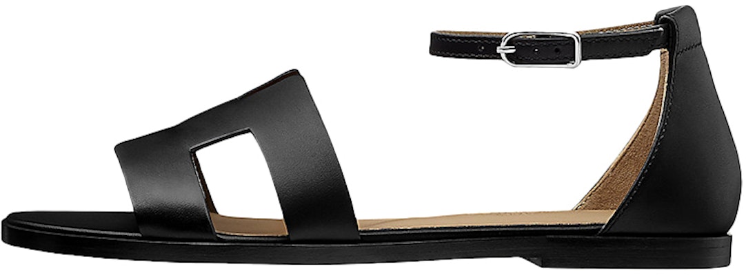 (Women) HERMES Santorin Sandal 'Black Fashion Calfskin' H182139Z-02 Buy (Women) HERMES Santorin Sandal 'Black Fashion Calfskin' H182139Z-02
