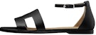 (W) Sandal HERMES Santorin 'Black Fashion Calfskin' H182139Z-02