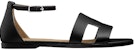 (W) Sandal HERMES Santorin 'Black Fashion Calfskin' H182139Z-02
