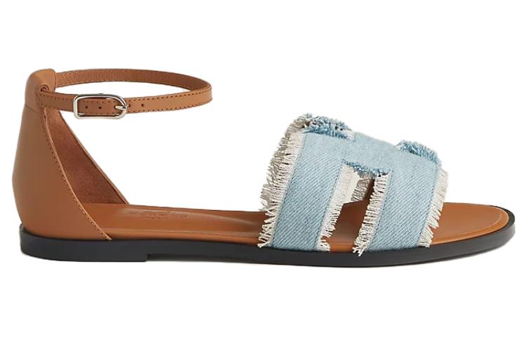 Order HERMES 愛馬仕 Santorini 百搭舒適 一字帶涼鞋 女款 棕色