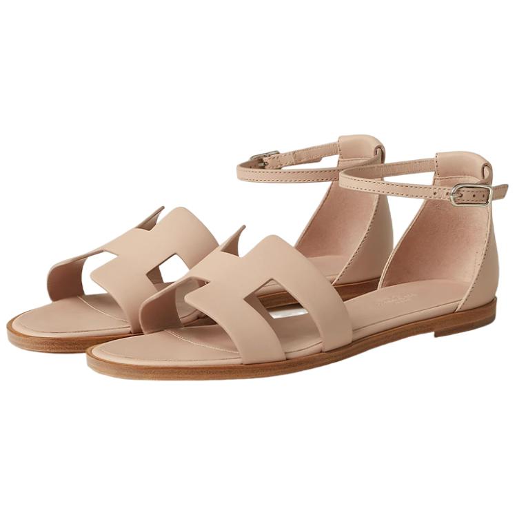 (W) HERMES Santorini 'Brown Open-Toe Buckle' 圖 3