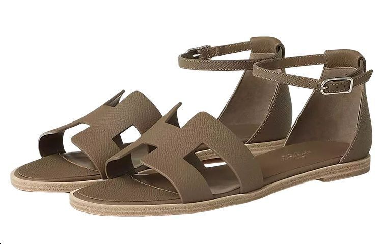 Lookbook (W) HERMES Santorini 'Hebilla Marrón Oscuro' H182138Z-X3