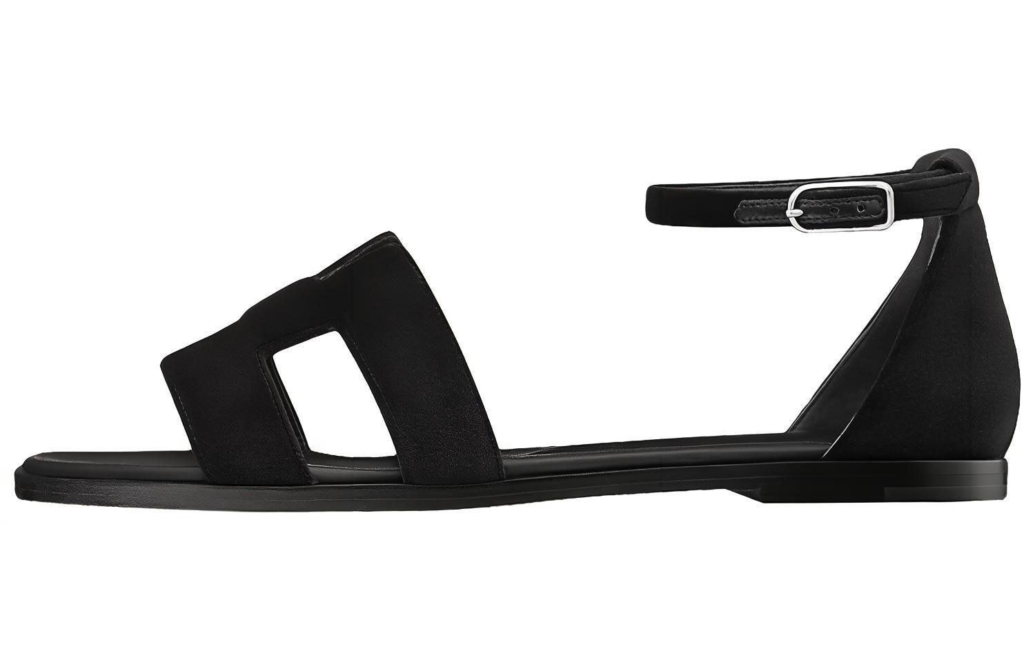 (W) HERMES Santorini Sandal 'Black'