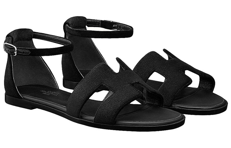 (W) HERMES Santorini Sandal 'Black' 圖 3