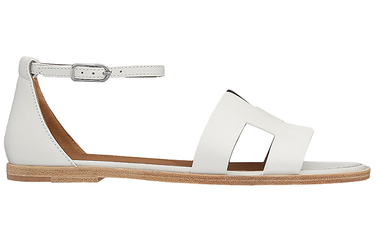 (W) HERMES Santorini Sandal 'White Calfskin' 圖 2