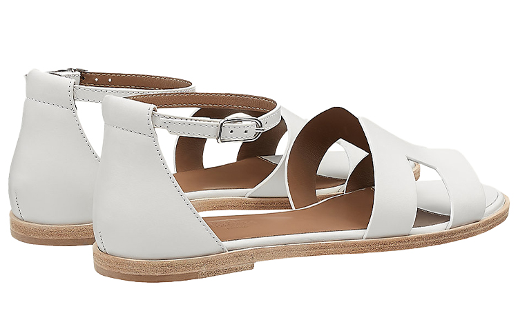 (W) HERMES Santorini Sandal 'White Calfskin' 圖 5