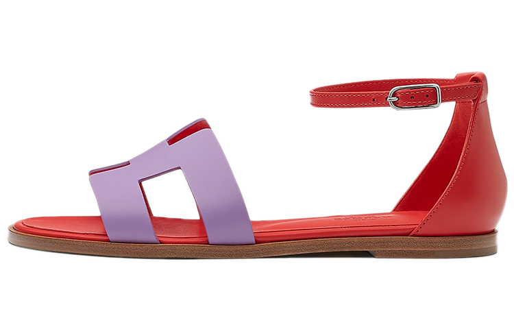 (W) HERMES Santorini Sandals 'Purple Red'