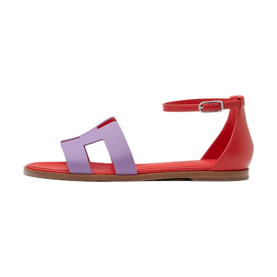 (W) HERMES Santorini Sandals 'Purple Red'