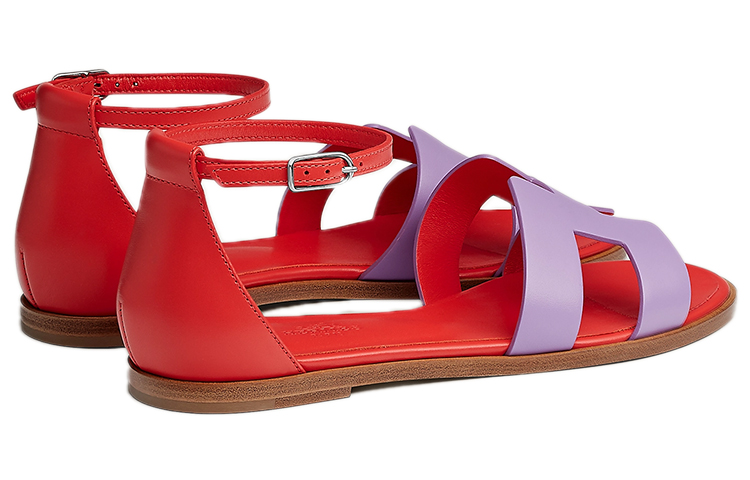 (W) HERMES Santorini Sandals 'Purple Red' 圖 4