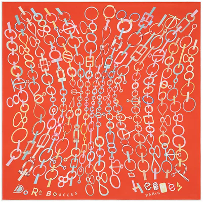 (W) HERMES Scarf Merah Motif Alphabet Sutra. H003951S-03 Order (W) HERMES Scarf Merah Motif Alphabet Sutra. H003951S-03
