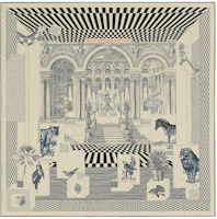 (Women) HERMES Shawl "New Grand Theater" Fashion Scarf H243761S-09 (Women) HERMES Shawl "New Grand Theater" Fashion Scarf H243761S-09