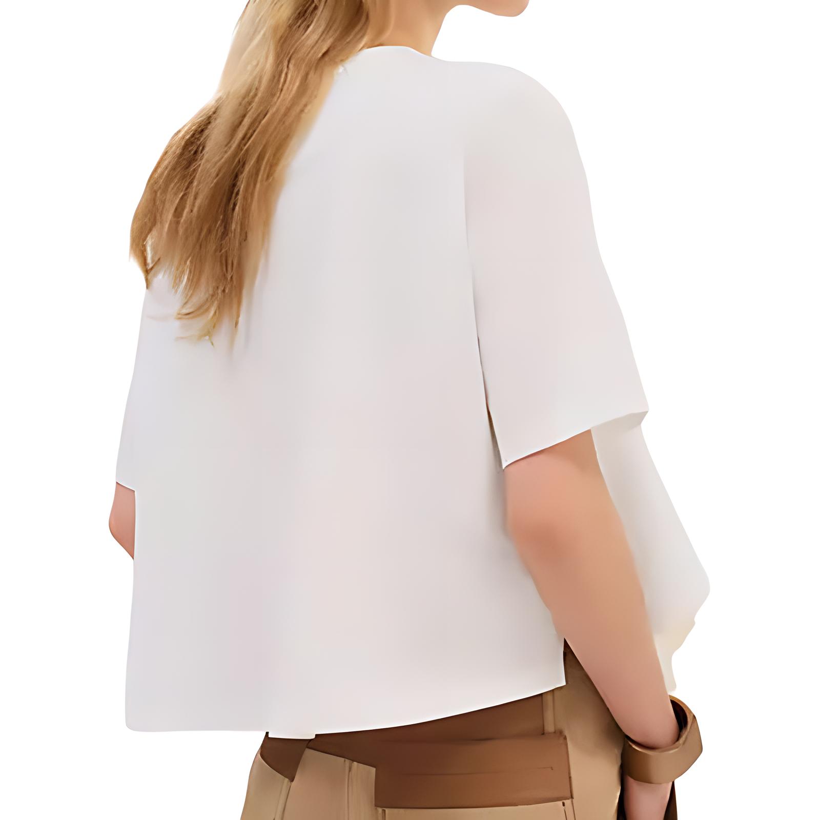 (Women) HERMES Short Round Neck T-Shirt  White H5E4624DA90 圖 3