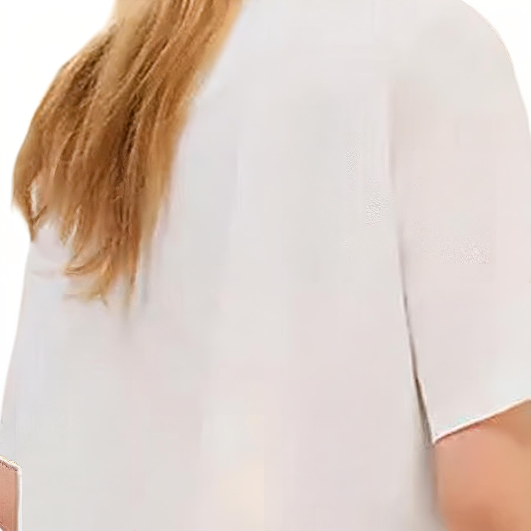 (Women) HERMES Short Round Neck T-Shirt  White H5E4624DA90 圖 5