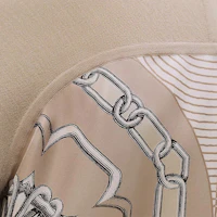 Purchase (Women) HERMES Silk Print Long Sleeve Jacket Beige Apparel H4H2814DWF8