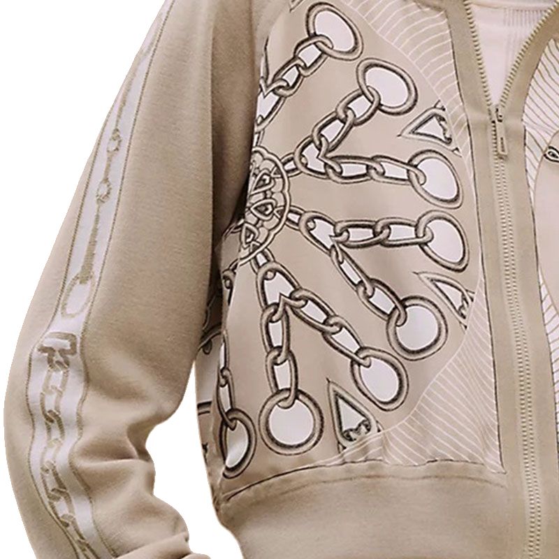 Details for (Women) HERMES Silk Print Long Sleeve Jacket Beige  Apparel H4H2814DWF8