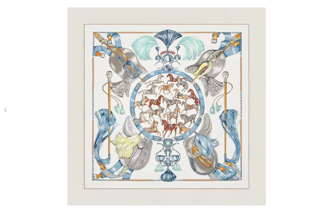 (Women) HERMES Silk Scarf 90x90cm Equestrian Pattern White  Accessory. H001829S-05 圖 2