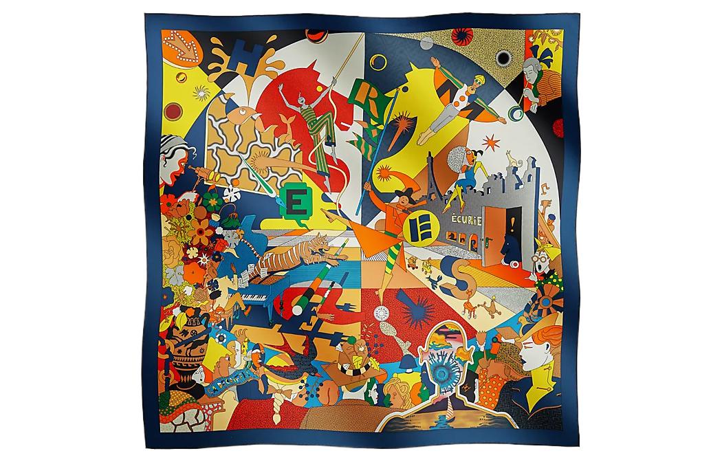 (Women) HERMES Silk Scarf  "Incredible!" Multicolor Twill Design H004005S-06 圖 2
