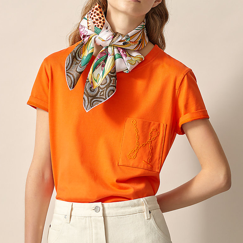 (Women) Hermes Silk Scarf "Celebration of the Zambezi" - Pink/Green/Yellow 90cm レディース H002987S-20 圖 3