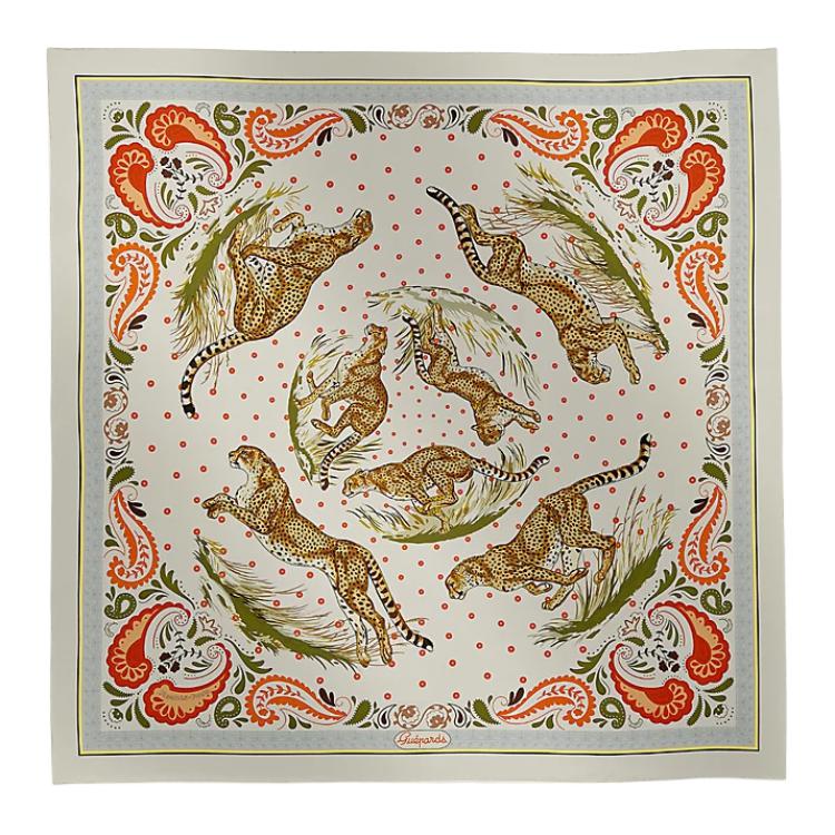 (Women) HERMES Silk Scarf "Cheetah Bandana" Grey  Accessory H904166Sv05 圖 3