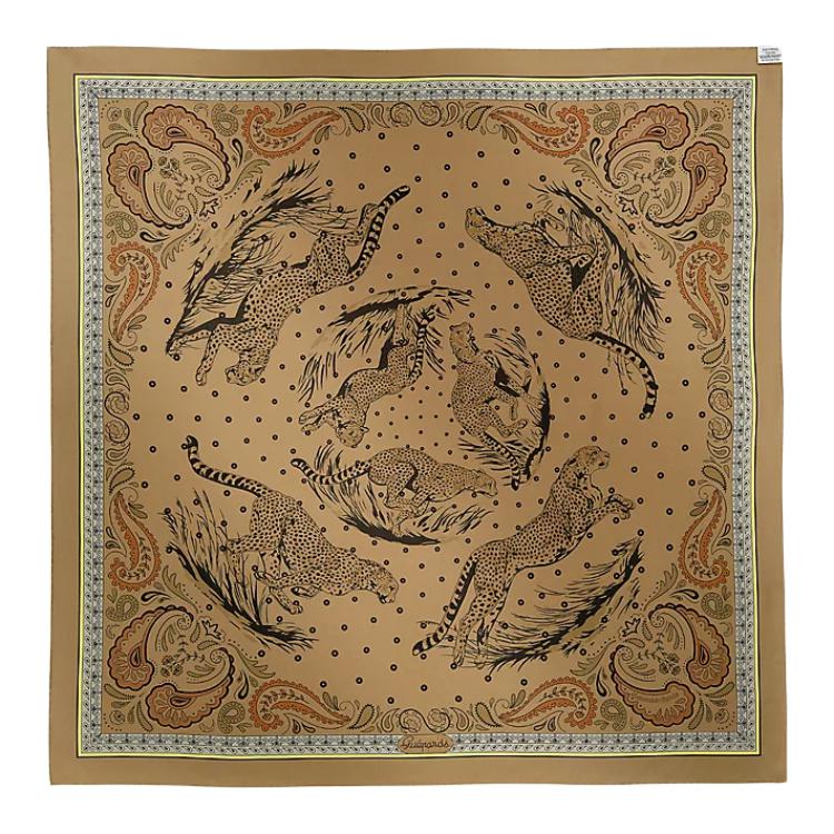 (Women) HERMES Silk Scarf "Cheetah Bandana" Grey  Accessory H904166Sv05 圖 4