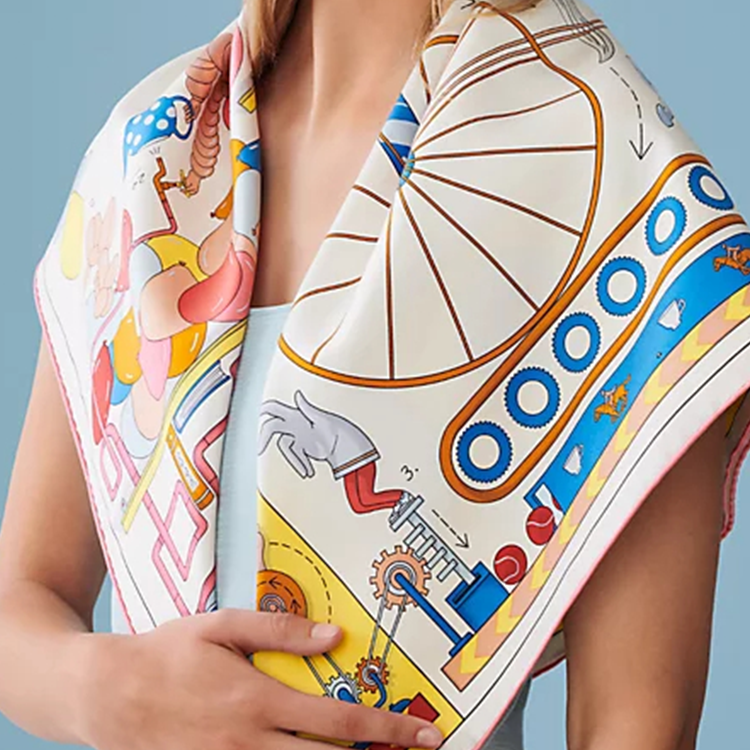 (Women) HERMES Silk Scarf  Comfortable Casual Style Double Afternoon Tea. H003968S 06 圖 3