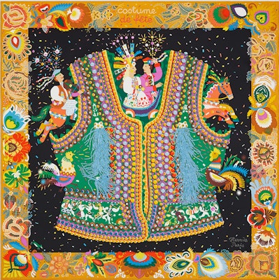 (Women) HERMES Silk Scarf Fashion Print "Haute Couture Festival" Edition. H003915S-04 Buy (Women) HERMES Silk Scarf Fashion Print "Haute Couture Festival" Edition. H003915S-04