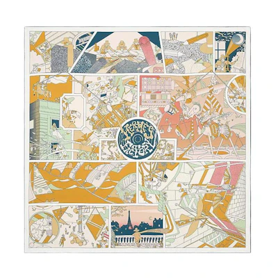 (Women) HERMES Silk Scarf Double-Sided Print 90x90cm Multicolor for Women H903910S-05