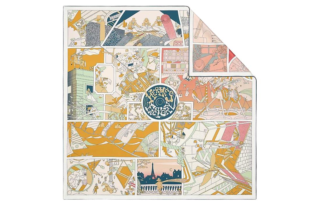 (Women) HERMES Silk Scarf Double-Sided Print 90x90cm Multicolor for Women H903910S-05 圖 3