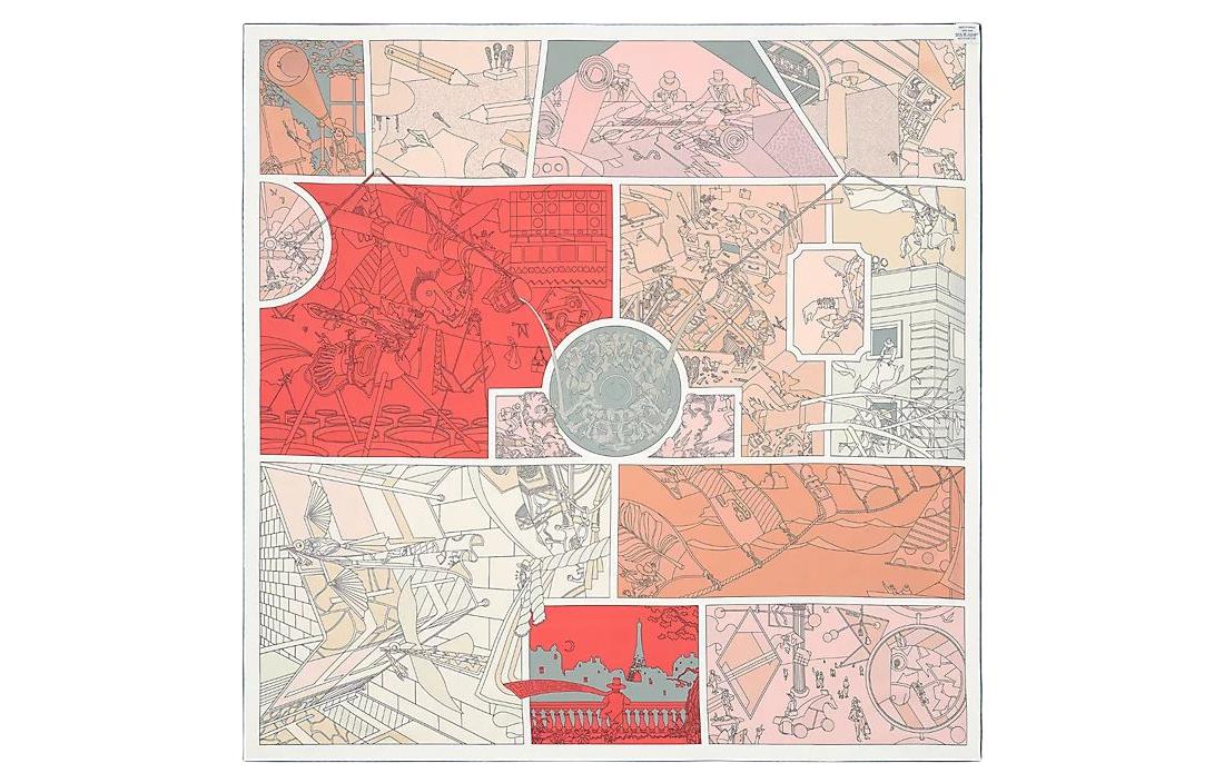 (Women) HERMES Silk Scarf Double-Sided Print 90x90cm Multicolor for Women H903910S-05 圖 4