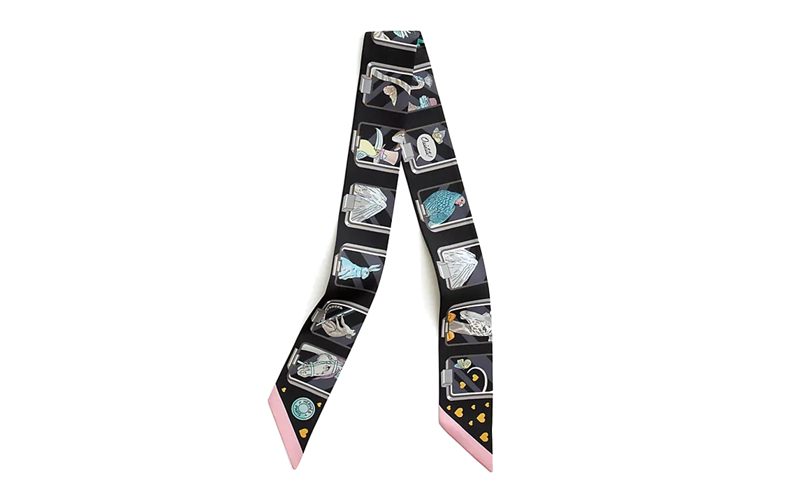 (Women) HERMES Silk Scarf for Women Black "Hermes Dynamic Sharing" Collection. H063875S10 圖 2