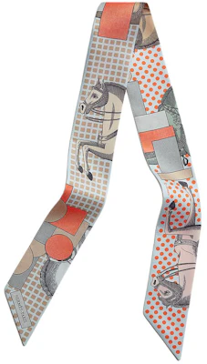 (Women) HERMES Silk Scarf for Women Coral/Gray Pattern Design H064008S Order (Women) HERMES Silk Scarf for Women Coral/Gray Pattern Design H064008S