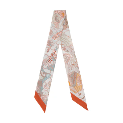 (Women) HERMES Silk Scarf for Women with Aquatic Theme Pattern - Multicolor H063806S 02