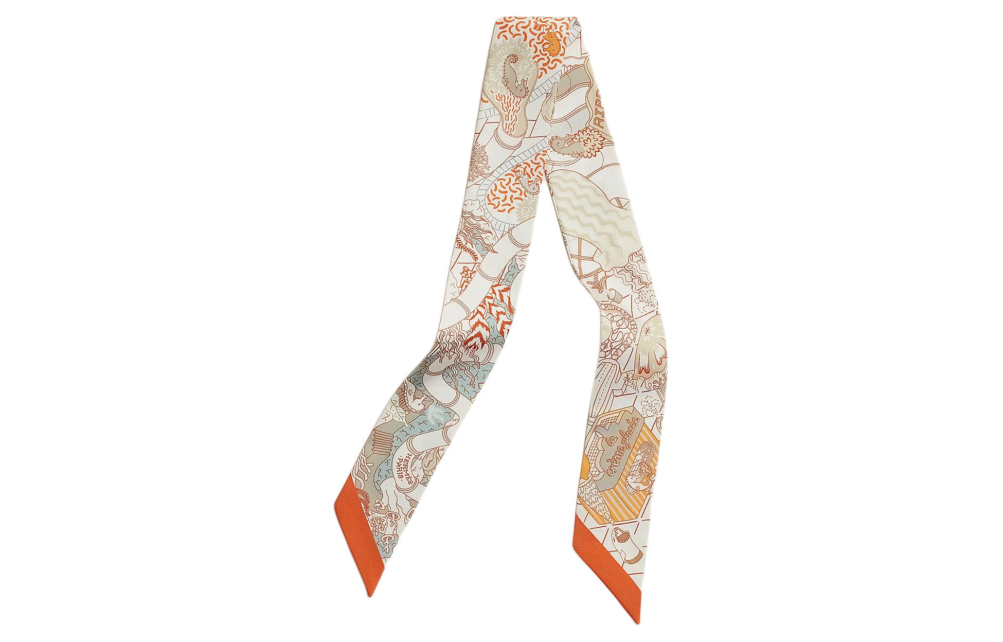 (Women) HERMES Silk Scarf for Women with Aquatic Theme Pattern - Multicolor H063806S 02 圖 2