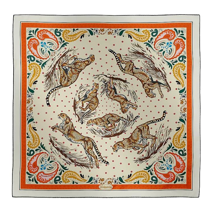 (Women) HERMES Silk Scarf for Women with Cheetah Print Design - Multicolor. H904166Sv01 圖 3