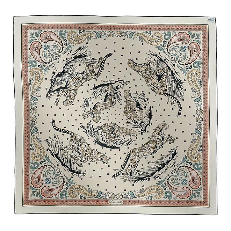 (Women) HERMES Silk Scarf for Women with Cheetah Print Design - Multicolor. H904166Sv01 圖 4