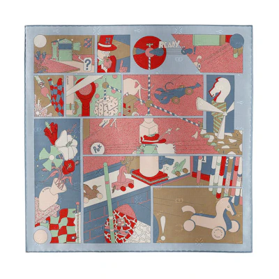 (Women) HERMES Silk Scarf Twill Detail Multicolor for Women H893822S
