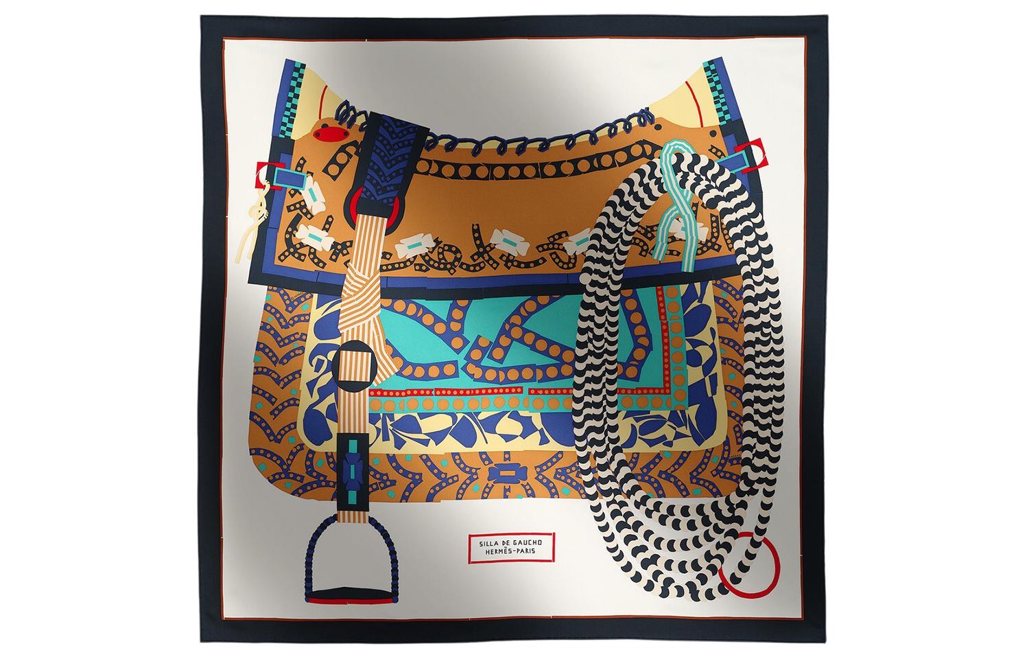 (Women) HERMES Silk Scarf with Saddle Pattern Design for Women - Multicolor. H004089S-04 圖 2